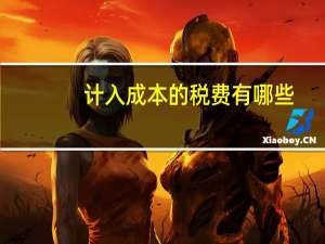 计入成本的税费有哪些