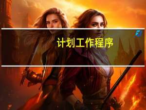 计划工作程序