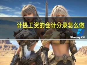 计提工资的会计分录怎么做