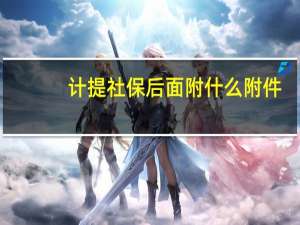 计提社保后面附什么附件