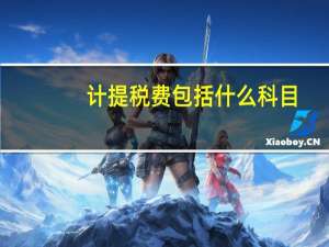 计提税费包括什么科目