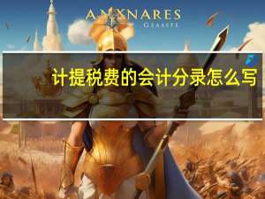 计提税费的会计分录怎么写