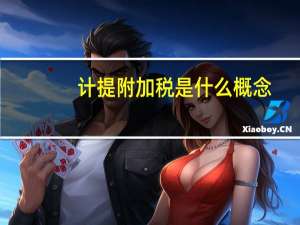 计提附加税是什么概念