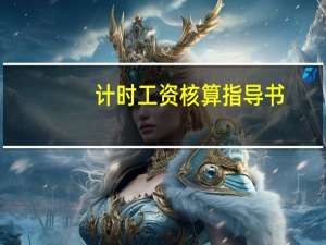 计时工资核算指导书（计时工资核算）