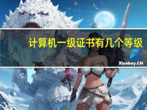 计算机一级证书有几个等级