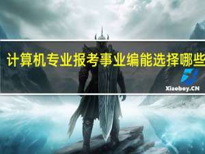计算机专业报考事业编能选择哪些岗位