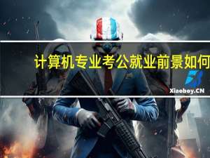 计算机专业考公就业前景如何