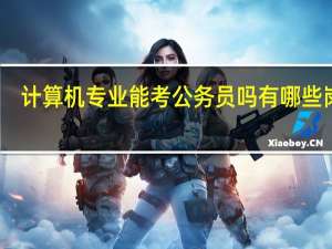 计算机专业能考公务员吗有哪些岗位