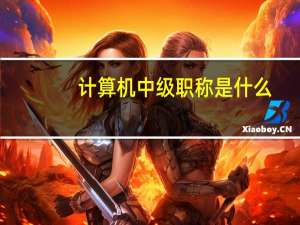计算机中级职称是什么