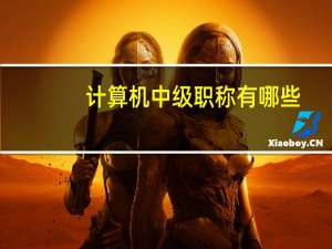 计算机中级职称有哪些，分别是什么