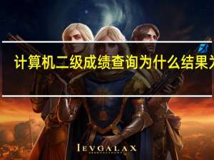 计算机二级成绩查询为什么结果为空