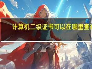 计算机二级证书可以在哪里查询