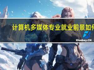 计算机多媒体专业就业前景如何