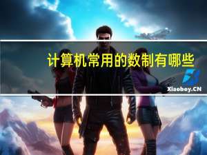 计算机常用的数制有哪些