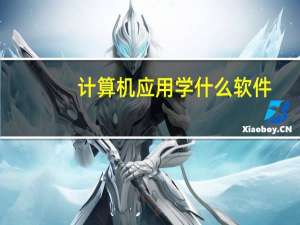 计算机应用学什么软件（计算机应用学什么）