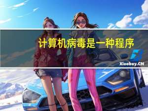 计算机病毒是一种程序