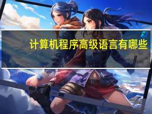 计算机程序高级语言有哪些（高级程序语言有哪些）
