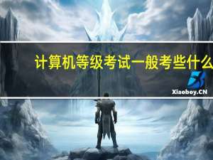 计算机等级考试一般考些什么
