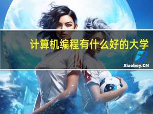 计算机编程有什么好的大学_计算机编程专业大学排名
