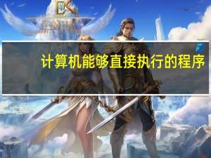 计算机能够直接执行的程序