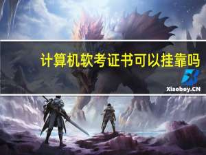 计算机软考证书可以挂靠吗