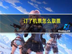 订了机票怎么取票