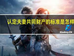 认定夫妻共同财产的标准是怎样的