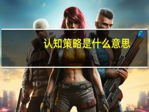 认知策略是什么意思