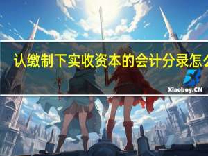 认缴制下实收资本的会计分录怎么写