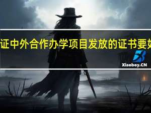 认证中外合作办学项目发放的证书要如何操作