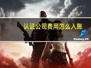 认证公司费用怎么入账