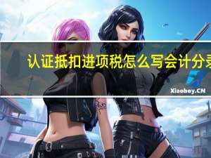 认证抵扣进项税怎么写会计分录
