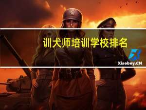训犬师培训学校排名