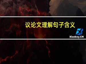 议论文理解句子含义