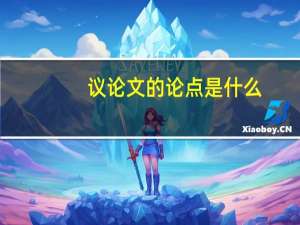 议论文的论点是什么