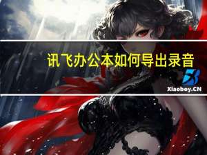 讯飞办公本如何导出录音