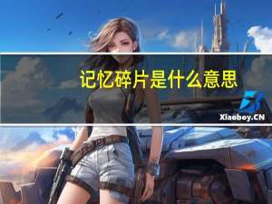 记忆碎片是什么意思