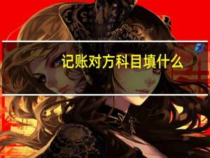 记账对方科目填什么