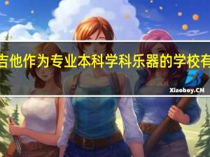 讲吉他作为专业本科学科乐器的学校有哪些啊5