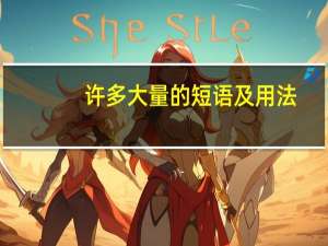 许多大量的短语及用法