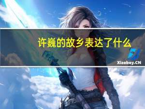 许巍的故乡表达了什么