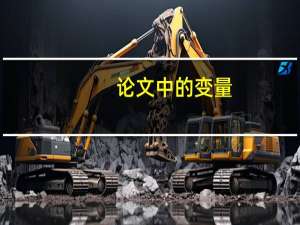 论文中的变量
