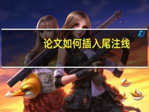 论文如何插入尾注线