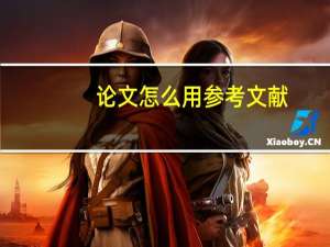 论文怎么用参考文献