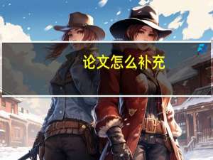 论文怎么补充