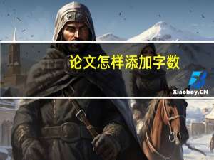 论文怎样添加字数
