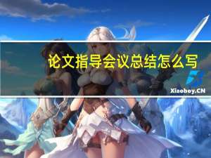 论文指导会议总结怎么写