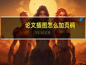 论文插图怎么加页码