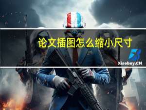 论文插图怎么缩小尺寸