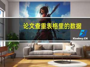 论文查重表格里的数据